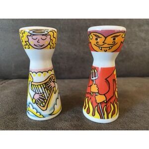 Ritzenhoff Tim Davies Angel Devil Salt & Pepper Shakers German Unique Good Evil